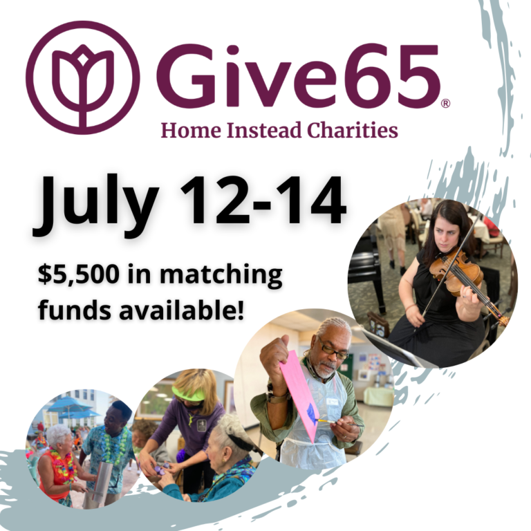 Home Instead Charities to match up to $5,500 during #Give65 July 12-14